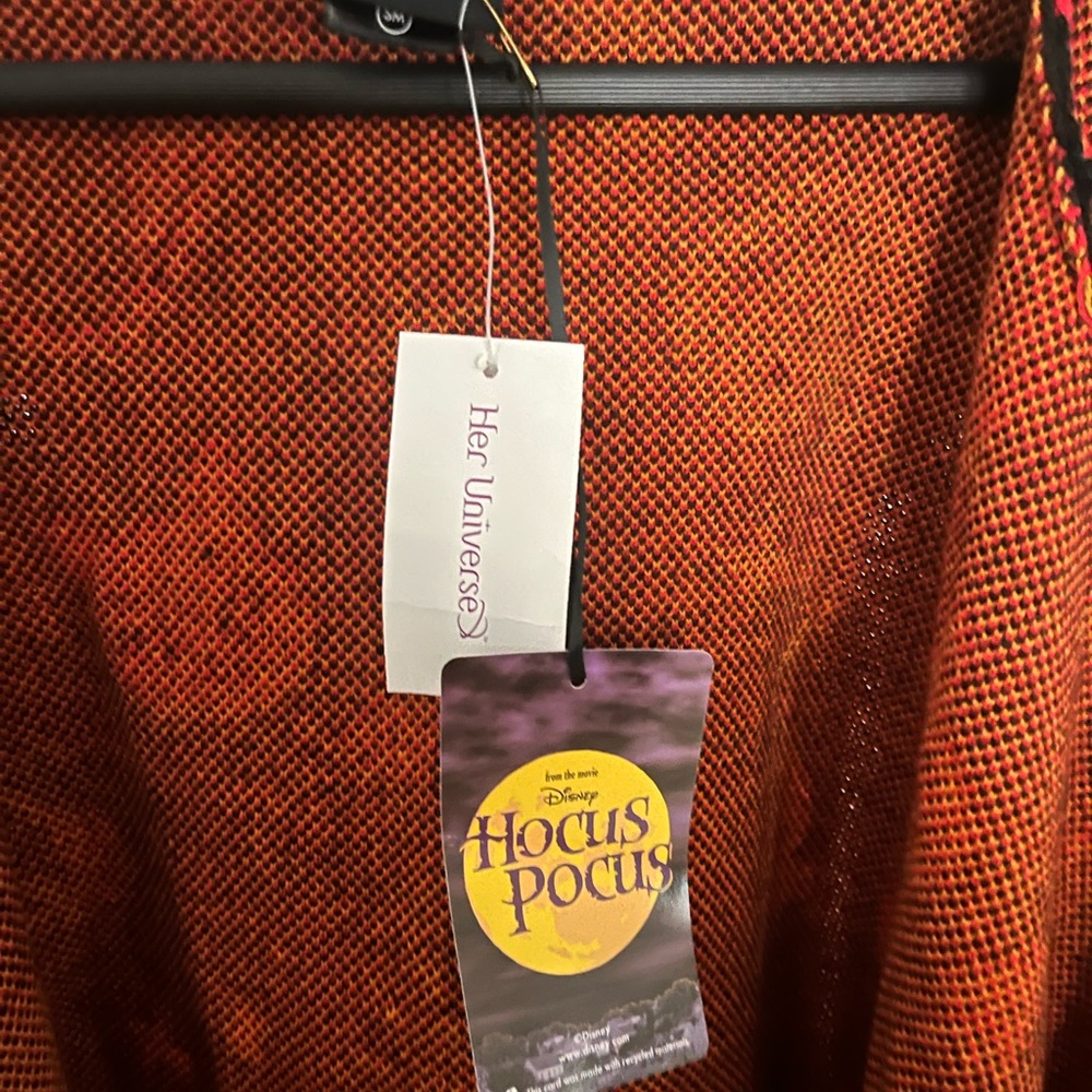 DISNEY 🆕 Her Universe Black and Orange Halloween Cardigan NO FRINGE - Picture 6 of 8